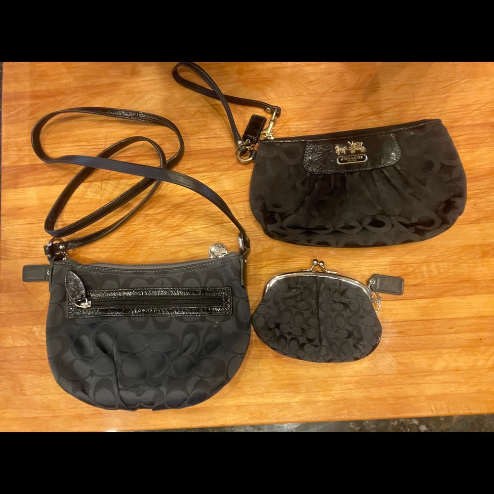 Coach purse 3 piece set